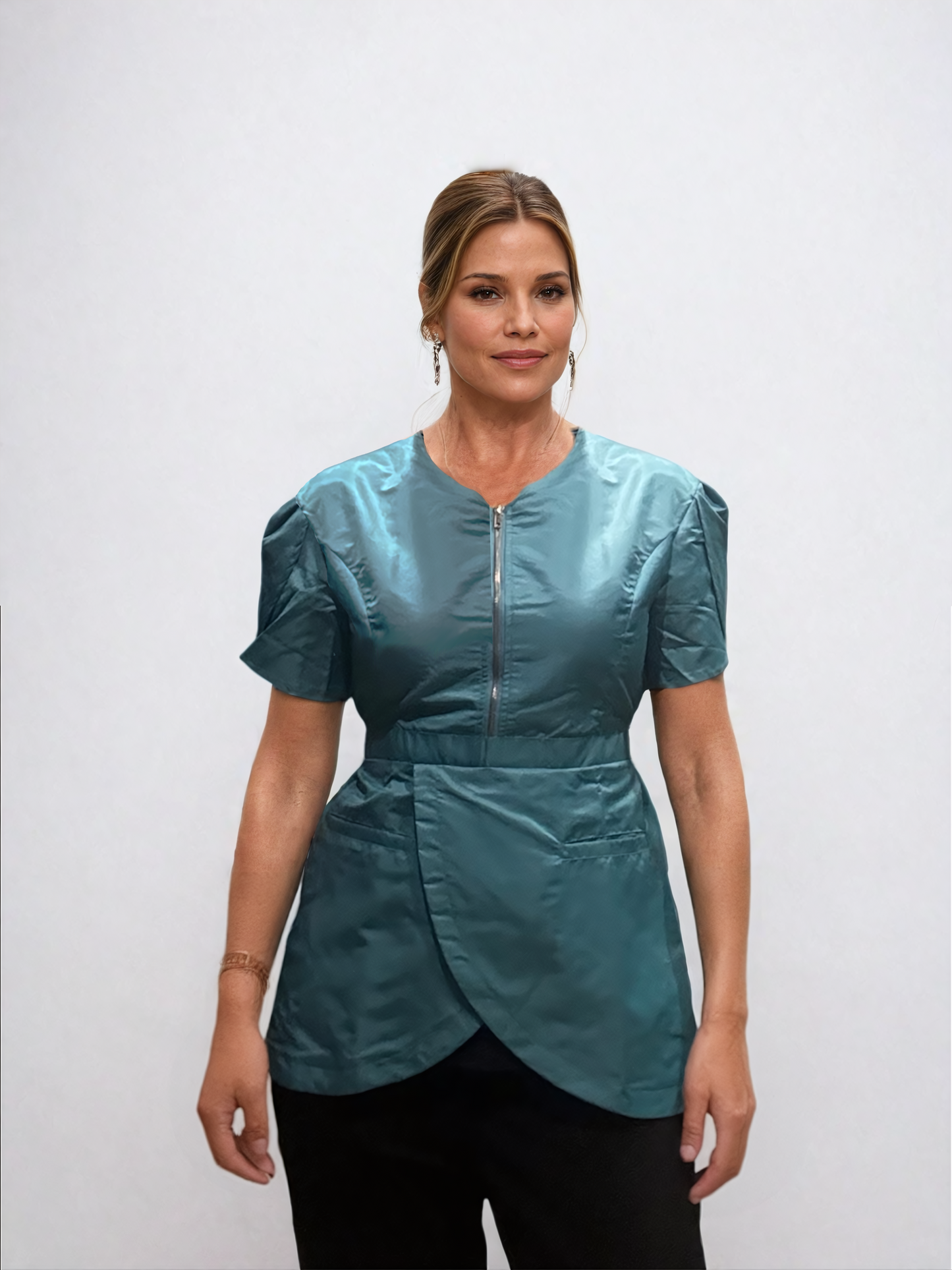 Criss-Cross Elegance Smock